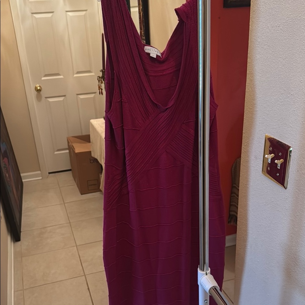 Elegant Burgundy Dress